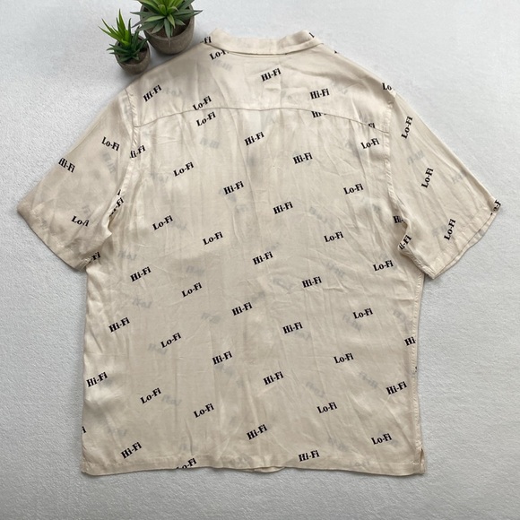 All Saints Conscious Collection Lo-Fi/Hi-Fi Relaxed Fit Camp/Resort Shirt (Ecru) - Picture 2 of 16